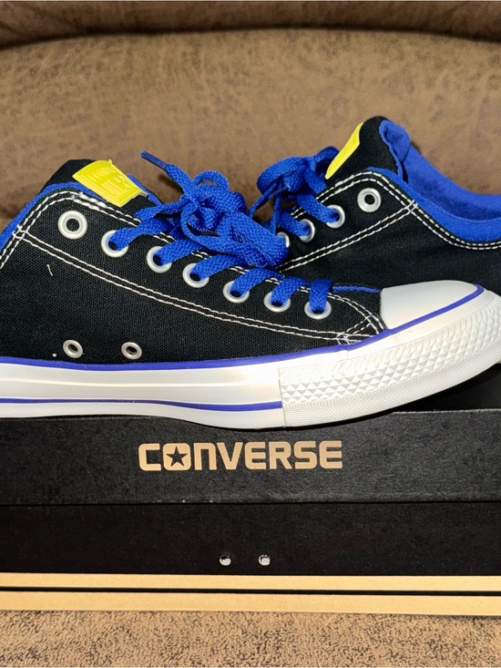 Converse Other - Converse Low Top Sneakers in Black, Royal Blue & Yellow
